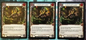3x Locked and Loaded (Blue) Rainbow Foil Playset Arcane Rising Flesh and Blood - Picture 1 of 2
