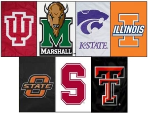 Collegiate NCAA Banner Garden Flag - Vertical 12" x 18" Double-Sided Applique - Picture 1 of 15