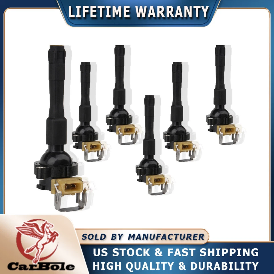 Bobina de encendido 6 piezas para BMW 330i 1995-2003 3,0 L L L6 2001-2002 BMW 325i 2,5 L UF300 Foto 1 de 4