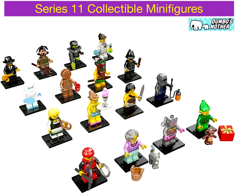Lego Series 11 Collectible Minifigures 71002 Grandma Yeti Waitress Scarecrow NEW - Image 1 of 1