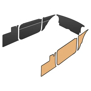 MGB Zierleistensatz Vinyl Farbe schwarz mit weißen Kedern 1965-1968 Roadster 643-370 - Bild 1 von 3