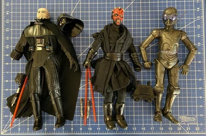 Star Wars Action Sammlung 12" Darth Vader Darth Maul Todesstern Droide - Bild 1 von 15
