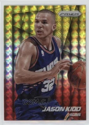2014-15 Panini Prizm Yellow & Red Mosaic Prizm Jason Kidd #182 HOF - Image 1 of 3