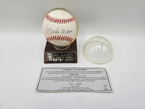 🌟 HANK AARON AUTO handsignierter Baseball Goldin Sports COA 715 HR 25th Ann #/4400 - Bild 1 von 8