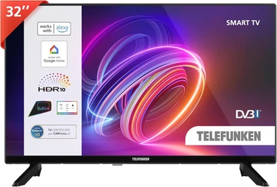TELEFUNKEN 2025 Smart TV 32" HD Ready TE32750B45I2DZ, TV LED 32 Pollici, Compati - Immagine 1 di 4