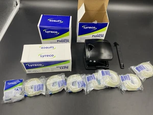 2 Lyreco Locher 30, Stanzleistung: 30 Blatt, schwarz und 8 Lyreco Klebefilme - Bild 1 von 3