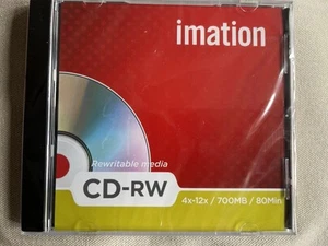 New sealed x 9 Imation CD-RW Blank CDs 700mb/80 Min, Re-writable, 1x-4x speed, - Picture 1 of 7