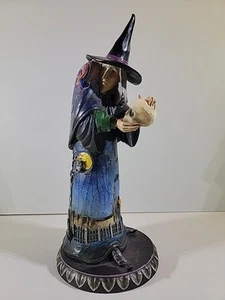 JIM SHORE WITCH "FULL MOON FRIGHT" 2009 HALLOWEEN TESCHIO IN PENSIONE - Foto 1 di 12