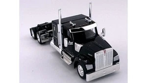 HO Logistics Kenworth W990 Flat Top Sleeper Tractor #990093 HO Scale 1/87, black - Bild 1 von 3