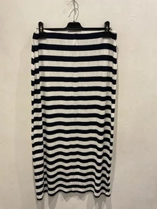 Phase Eight White Blue Stripe Maxi Skirt Size 14 Nwts - Picture 1 of 6