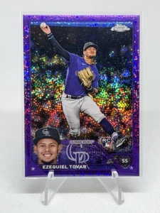 2023 Topps Chrome Ezequiel Tovar Purple Speckle Color Match RC /299 - Rockies - Bild 1 von 2
