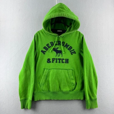 Sudadera con Capucha Abercrombie De Colección Para Hombre Verde Mediana Y2K Preppy Ajuste Muscular Foto 1 de 4