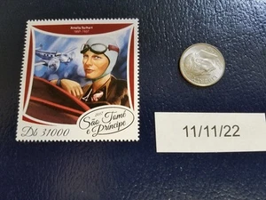 Amelia Earhart American Aviator 2017 Sao Tome e Principe Perforated Stamp - Picture 1 of 1