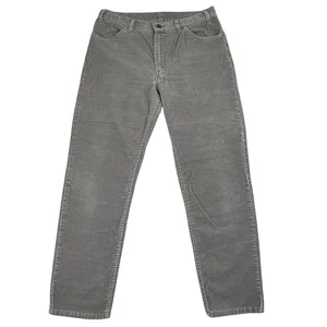 Vintage Levi's Pants Men's 33x31 519-1555 Gray Corduroy USA Made Straight Leg - Picture 1 of 14