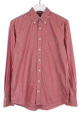 Gant The Breton Regular Fit Chemise Homme M Col Bouton à Fine Rayure Rouge - Photo 1/4