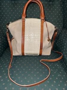 BORSA A TRACOLLA GRANDE TRICOLORE BRAHMIN DUXBURY IN PENSIONE *LEGGI IMPERFEZIONI! - Foto 1 di 12