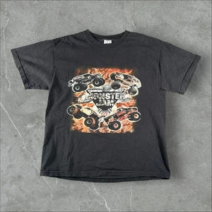 Camisa Monster Jam De Colección Para Hombres Mediana Negra Y2K Gira Mundial Sepultureros Rara - Imagen 1 de 7