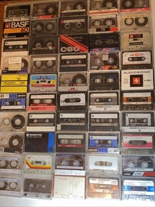 Bulk 50 Used Blank Cassette Tapes Various Brands - Picture 1 of 13