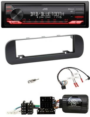 JVC Bluetooth USB DAB Lenkrad Autoradio für Fiat Panda 2012-2020 schwarz - Bild 1 von 4