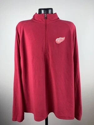 Men's Detroit Red Wings Level Wear Quarter Zip Red Hockey Zero Fleece NWT XL - Image 1 of 4