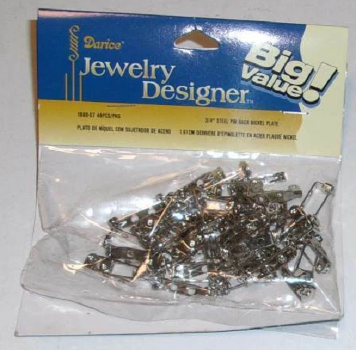 Silver Pin Backs  3/4"  (PB57) - Image 1 of 1