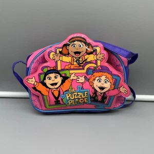 Vintage 1995 THE PUZZLE PLACE PBS Kids Kinder Handtasche Tasche Neon Pink - Bild 1 von 5