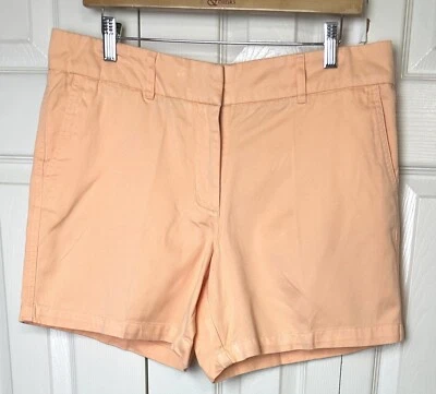 Pantalones Cortos VINEYARD VINES Naranja Frente Plano 5.5” Entrepierna Alto Chino Melocotón Talla 12 Foto 1 de 4