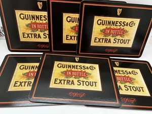 Vtg Bar Irish Pub Tablemats - Guinness & Co Extra Stout - John Hinde - Set Of 6 - Picture 1 of 8