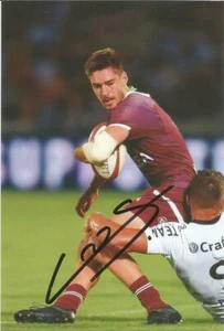 UNION BORDEAUX BEGLES RUGBY: GEOFFREY CROS SIGNED 6x4 ACTION PHOTO+COA - Picture 1 of 1