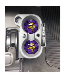 MINNESOTA VIKINGS RUBBER CAR COASTERS SET (2) NFL - Picture 1 of 1