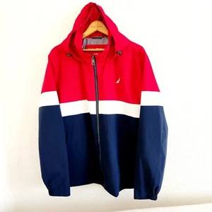 Chaqueta cortavientos Nautica para hombre talla XL cremallera completa sudadera con capucha Gorpcore Costal vela - Imagen 1 de 15
