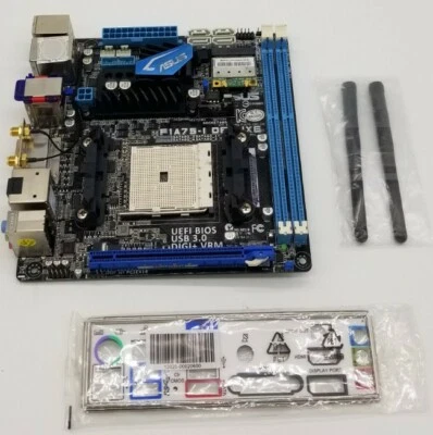 Asus F1A75 I Deluxe FM1 SATA 6Gbs USB 3.0 AMD Mini ITX DDR3 1600 Motherboard - Image 1 of 4