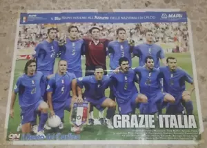 2006 - ITALIA CAMPIONE DEL MONDO - POSTER BIFACCIALE 70X55 CM - USATO - MAPEI - Imagen 1 de 6