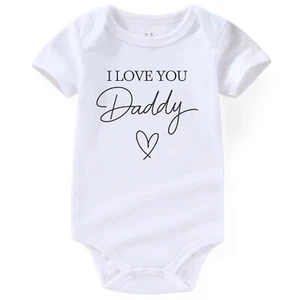 I love you Daddy girl Newborn Baby Boy Outfit Infant Funny Baby Girl Clothes ... - Picture 1 of 7