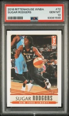 2016 Rittenhouse WNBA PSA 10 Sugar Rodgers New York Liberty Georgetown Hoyas - Image 1 of 2