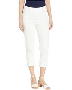 Liverpool Los Angeles The Crop Pull-On Rolled Cuff Jeans US 10/30 Bright White - Picture 1 of 15