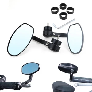 Handle Bar End Mirrors Rear Side View Fit For Kawasaki Ninja ZX-11 ZZ-R 1100 - Picture 1 of 14