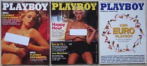 Playboy, 3 magazines de 1992 : octobre, novembre, décembre 1992. Très bon - Photo 1 sur 1