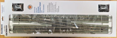 BACHMANN 44576 E-Z TRACK HO #6 RH CROSSOVER SWITCH/2 CONTROLLERS - Image 1 of 2