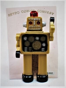 Vintage Pin Back - Rauchender Raumfahrer Roboter von ""Retro Comics Company"" Japan - Bild 1 von 3