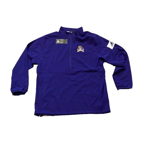 New NWT East Carolina Pirates Adidas Men's 1/2 Zip Pullover Jacket Large Cover