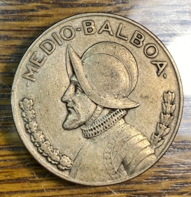 1930 Panama Silver Half Balboa Nice Original AU Mintage 300,000 CHN - Image 1 of 2