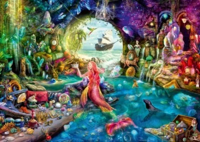 Ravensburger Mermaid’s Treasure by Aimee Stewart 1000 piece jigsaw puzzle - Image 1 of 2