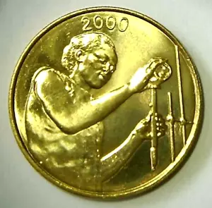 2000 West African States 25 francs Coin Senegal Africa Figure Filling Tube - Picture 1 of 2