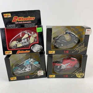Lot Of 4 MAISTO Kawasaki Malaguti Honda Indian Motorcycle 1:18 Diecast Model - Picture 1 of 13