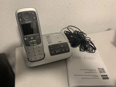 Gigaset E560H Mobilteil Großtasten Telefon mit E560A Basisstation + Anleitung  - Bild 1 von 2