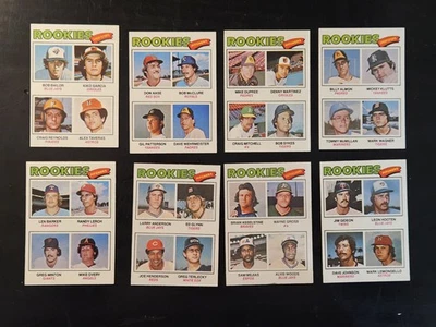 1977 Topps 8-baseball rookie card lot w/L Barker/D Martinez/etc  EX/NM - Image 1 of 2