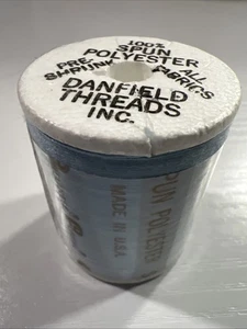 Vintage Danfield Threads Stretch N Time Baby bobina filo blu 225 iarde nuovo USA - Foto 1 di 4