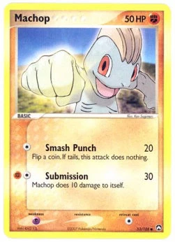 Pokémon Machollo PK-53 Common Deutsch Light Played Reverse Holo - Bild 1 von 2