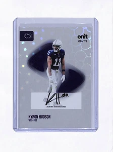 KYRON HUDSON 2025 Onit Penn State Fútbol PLATEADO Círculos Automático 20/75 - Imagen 1 de 2